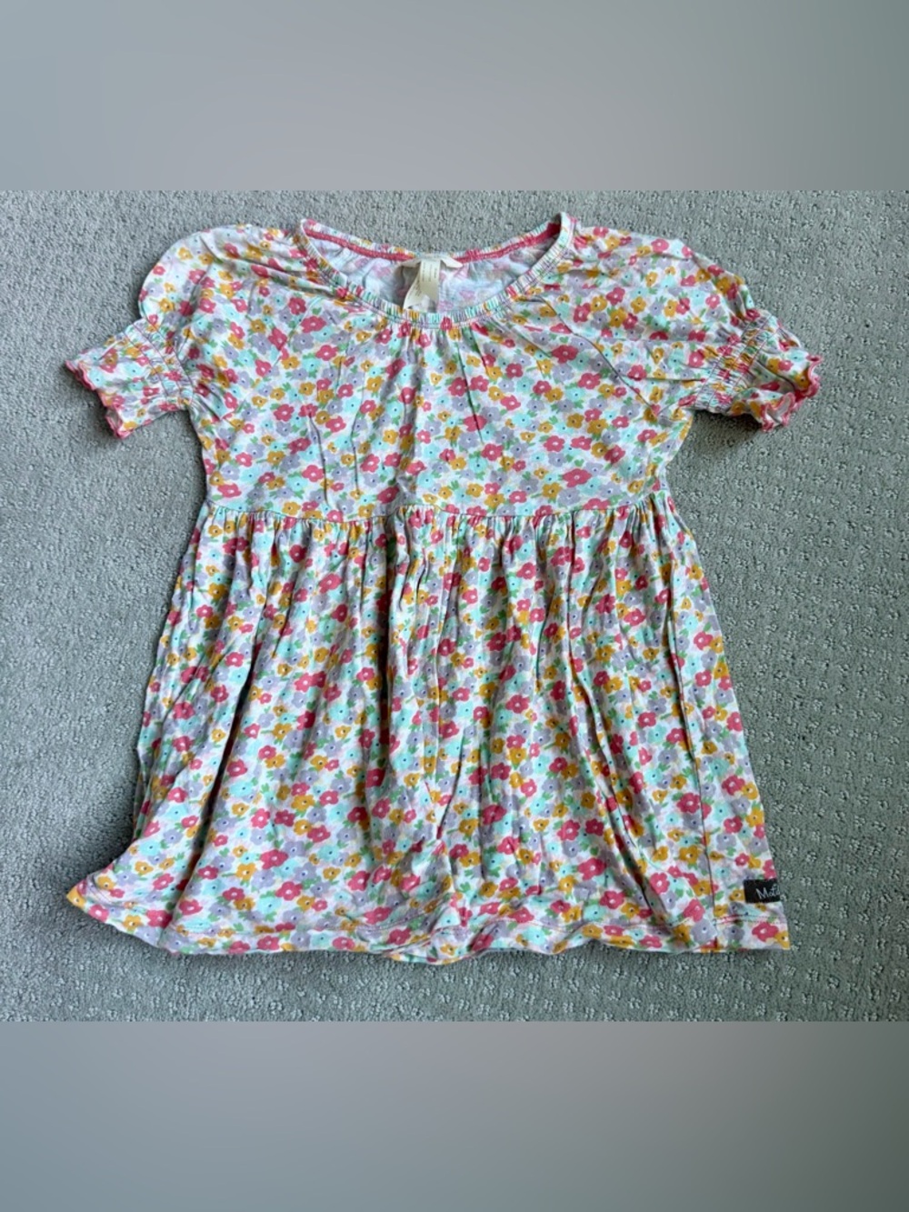 Matilda Jane Floral Peplum Tee in Pink, Yellow & Mint